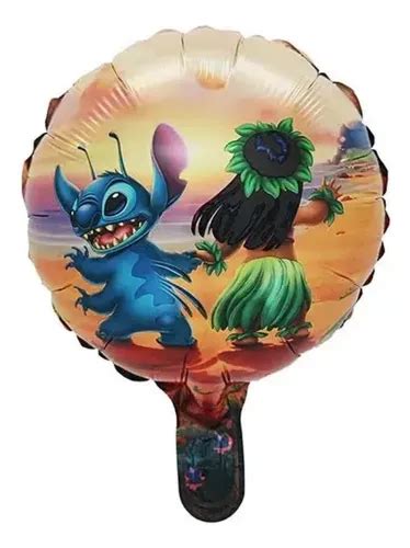 Kit C/10 Balões Metalizado Lillo Stitch Centro De Mesa | Parcelamento ...