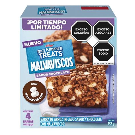 Barras De Arroz Inflado Con Malvavisco Kelloggs Rice Krispies Treats