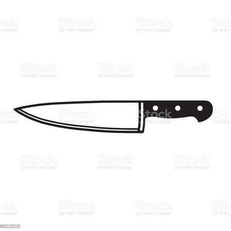 One Knife Stock Illustration Download Image Now Kitchen Black And