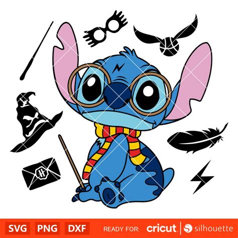 Harry Potter Stitch Svg, Magic Wizard Svg, Mischief Manager Svg, Disney ...