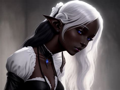 Ai Creates Image Solo Female Drow Elf Sensual Full Figure