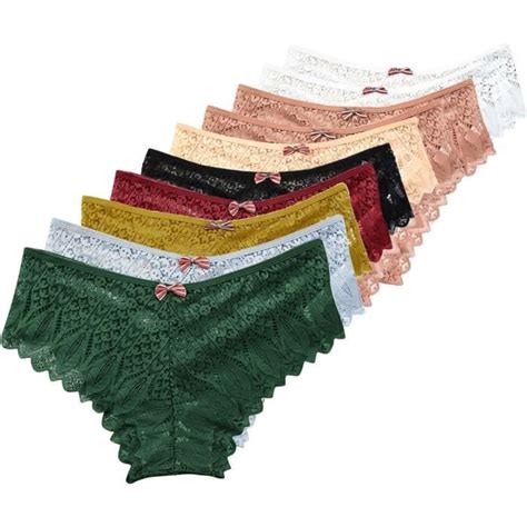 CULOTTE SLIP Lot De 10 Dentelle Chic Tanga Sexy Lingerie String Sous Vetement Respirant