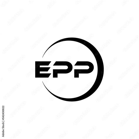 EPP Letter Logo Design With White Background In Illustrator Cube Logo