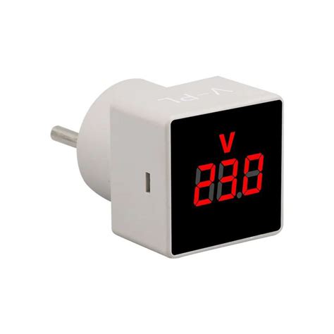 Цифровой вольтметр в розетку с красным циферблатом купить по выгодной ...