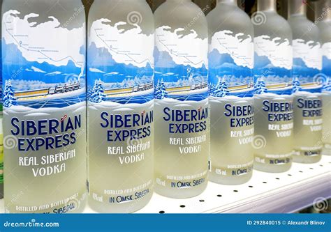 Siberian Express Russian Vodka on the Shelf in a Superstore Editorial ...