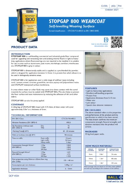 Stopgap Wearcoat Tds Ball F And Co Ltd Nbs Source