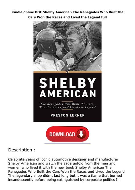 Book Read Shelby American The Renegades Who Built The Cars Won The