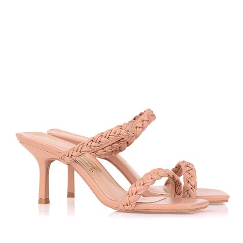 Uza Shoes Sand Lia Salto M Dio New Couro Nude Cole O Outono Inverno