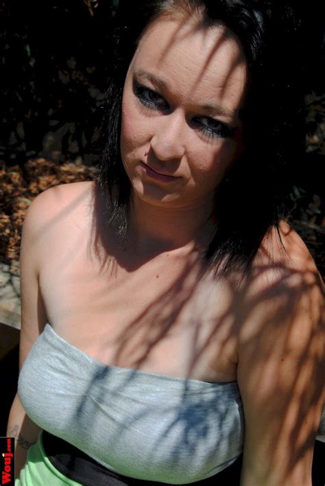 Beautiful Brunette Girl Showing Her Nice Round Ass Outdoors Photos