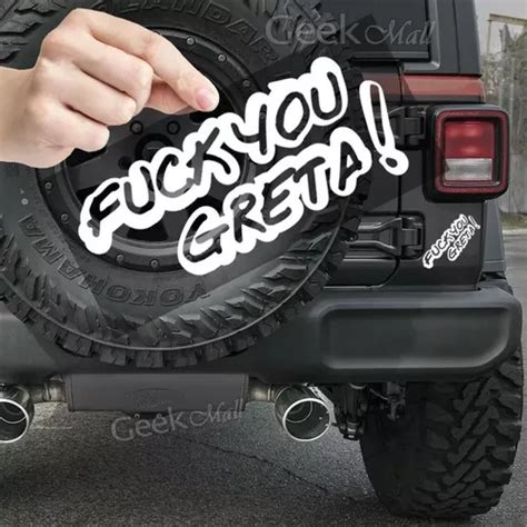 Adesivo Fuck You Greta Troller Dodge Ram Amarok Jeep Offroad Parcelamento sem acréscimo