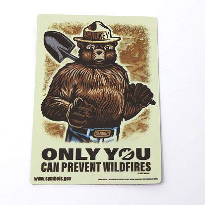 National Symbols Cache Smokey Bear Only You Magnets