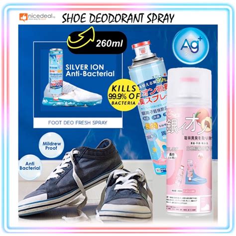 Shoes Deodorant Spray Ml Antibacterial Silver Ion Ag Shoe Odor