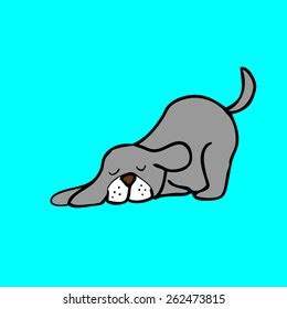 Lazy Dog Sleeping Cartoon Vector Stock Vector (Royalty Free) 262473815