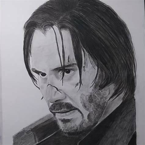 John Wick Pencil Sketch Face Sketch Pencil Sketch Pencil Art Pencil