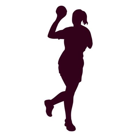 Female Handball Player People Silhouette AD Handball Female