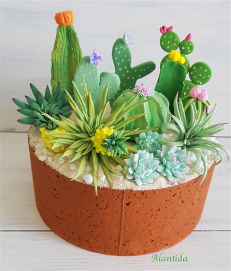 Cactus Cake Topper Succulent Cake Topper Cake Toppers Flower Etsy