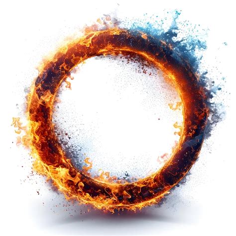premium photo blazing ring fiery ring fiery circle burning ring ring