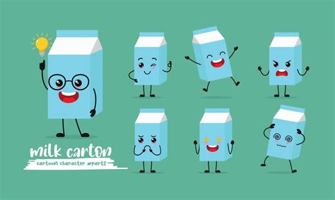 milk cartoon vector art icons  graphics