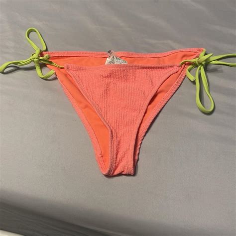 Pink And Yellow Neon Bikini Bottom Depop