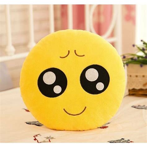 Декоративная подушка Смайлик Эмоджи Emoji Милашка / Няшка, 28 см ...