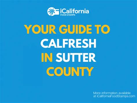 Calfresh Sutter County 2024 Guide California Food Stamps Help