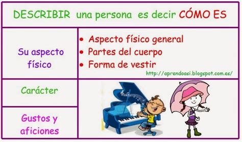 La Aventura De Aprender Descripción De Personas