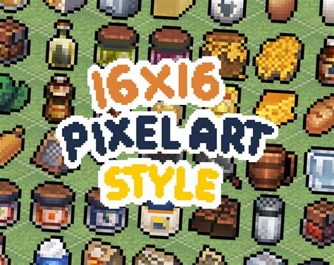 Artstation 16x16 Pixel Kitchenwareingredients Pack Game Assets