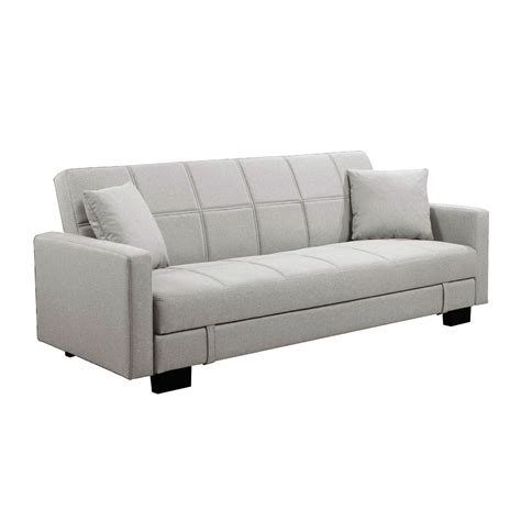 Landersten Sofa Bed with Storage (Light Gray Fabric) - Furniture Source ...