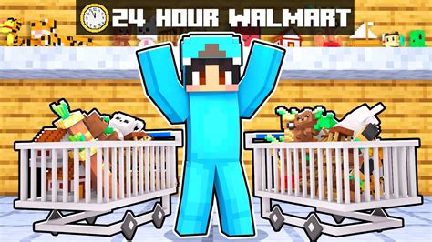 24 Hours Overnight At Walmart In Minecraft YouTube