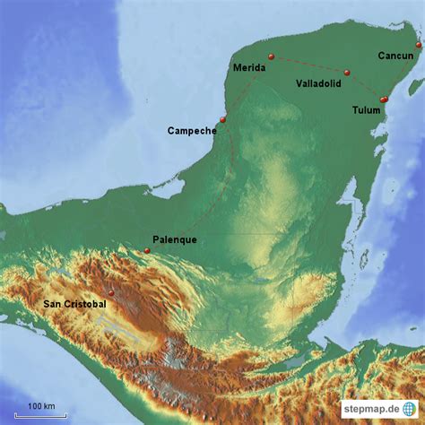 Stepmap Mexico Landkarte F R Nordamerika