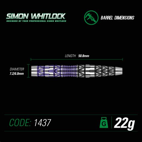 Winmau Simon Whitlock Special Edition 90 Tungsten 22g Darts Set