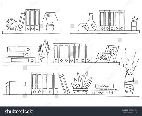 7547 Book Shelf Drawing Images Stock Photos And Vectors Shutterstock