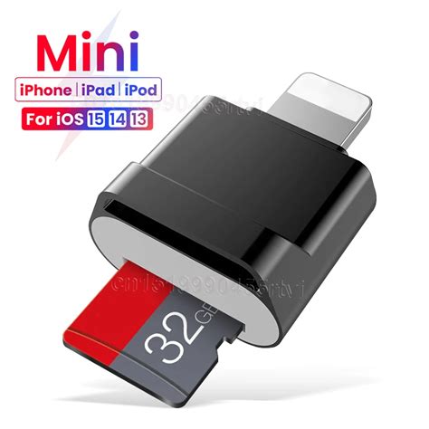 Adaptateur De Lecteur De Carte Micro Sd Tf Pour Iphone Pour Ios Et