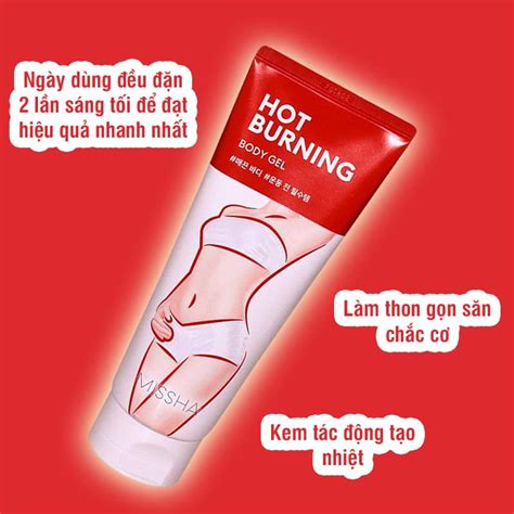 Kem tan mỡ Missha Hot Burning Body Gel ml mẫu mới EVA
