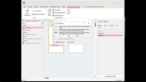 Creating Relationships In Microsoft Access Youtube