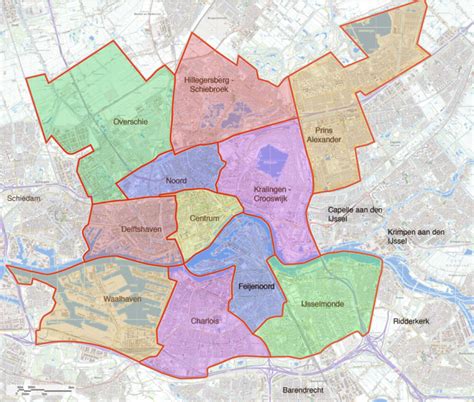 Rotterdam Kaart Wijken Vogels