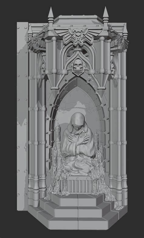 Stl File Altar Custom Panel For Futuristic Wargame Building D