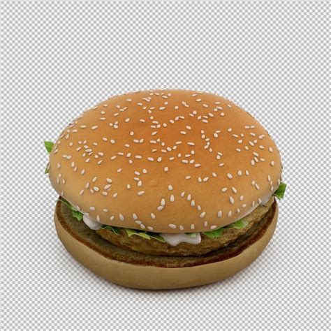 Premium PSD Burger 3d Isolated Render