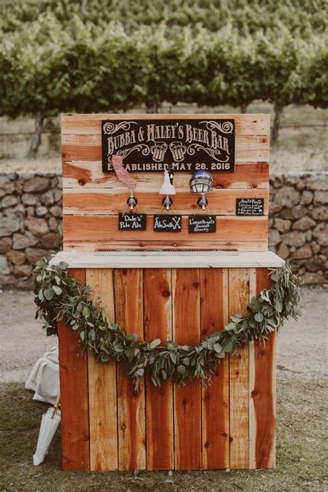 Cool Beer Kegerator Diy Made For Floral And Feminine Malibu Wedding