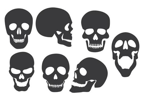 Skull Silhouette Vectors 93750 Vector Art at Vecteezy