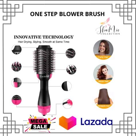 ONE STEP BLOWER BRUSH Hot Air Brush 3in1 Hair Brush Blower Straightener Curler One Step Hair