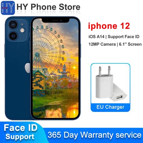 Apple IPhone 12 D Bloqu Avec Face ID Puce A14 Bionic 64 Go 128 Go Dean Png