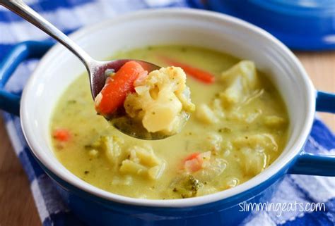 Slimming Eats Creamy Vegetable Soup Gluten Free Dairy Free Vegetarian Paleo Slimming World