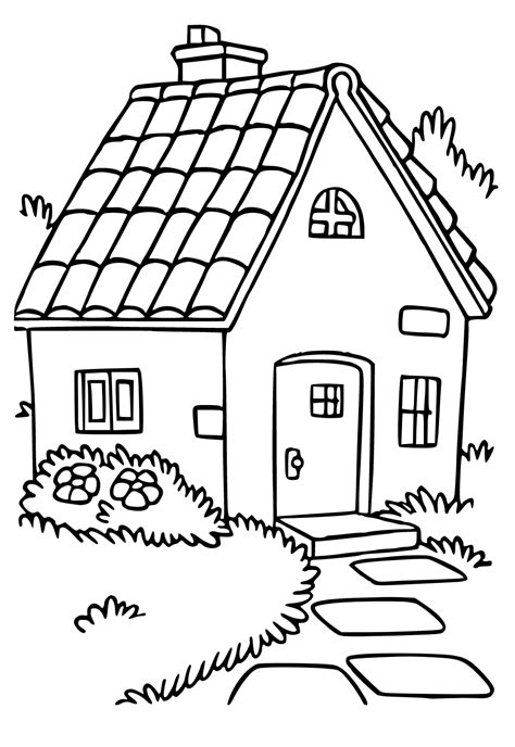 Free Printable House Cosiness Coloring Page for Adults and Kids ...