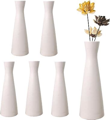 Cemabt White Ceramic Vase Set Small Flower Vases For Decor Modern