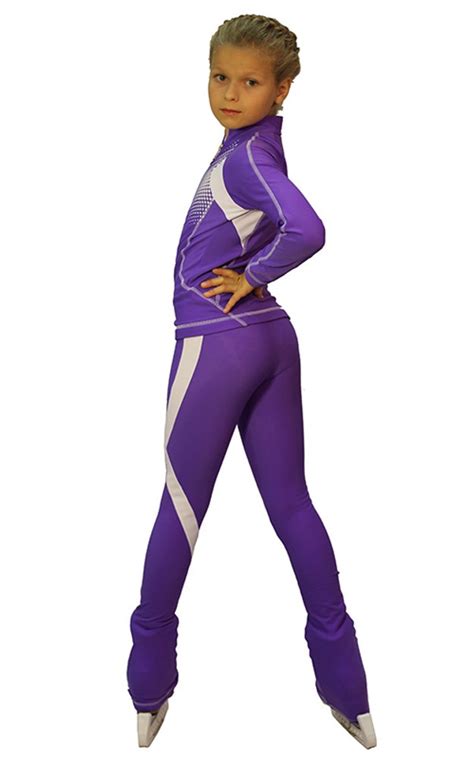 IceDress Ice Skating Outfit - Thermal -Euler (Purple and White)