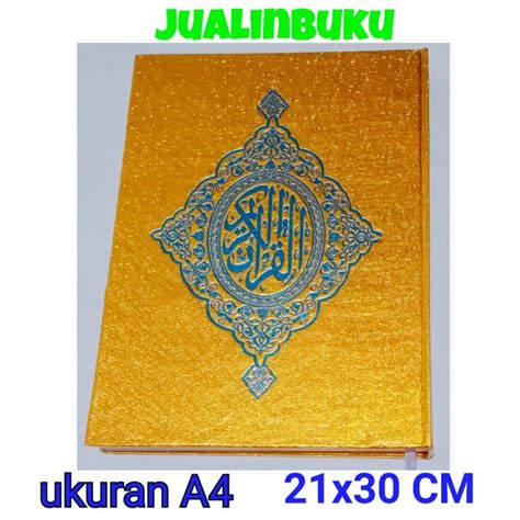 Al Quran Cover Emas Ukuran A Besar Kertas Hvs Lazada Indonesia