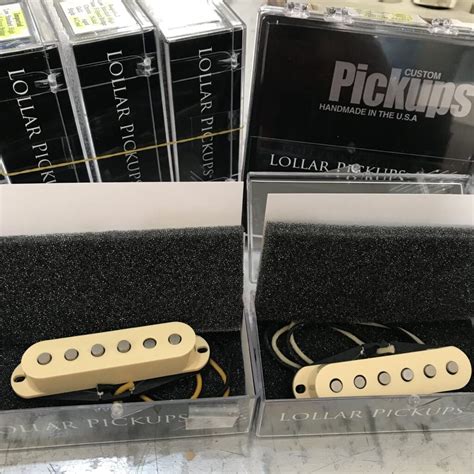 Lollar Pickups Vintage Blackface Strat Set Staggered Cream Cover