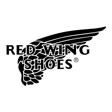 red wing shoes logo black  white brands logos