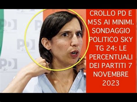 Crollo Pd E M S Ai Minimi Sondaggio Politico Sky Tg Le Percentuali